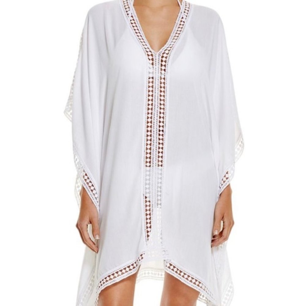 TOMMY BAHAMA Lace Trim Tunic Swim Cover-up Dress